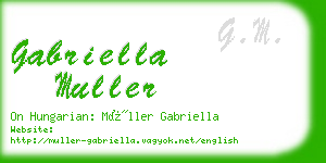 gabriella muller business card